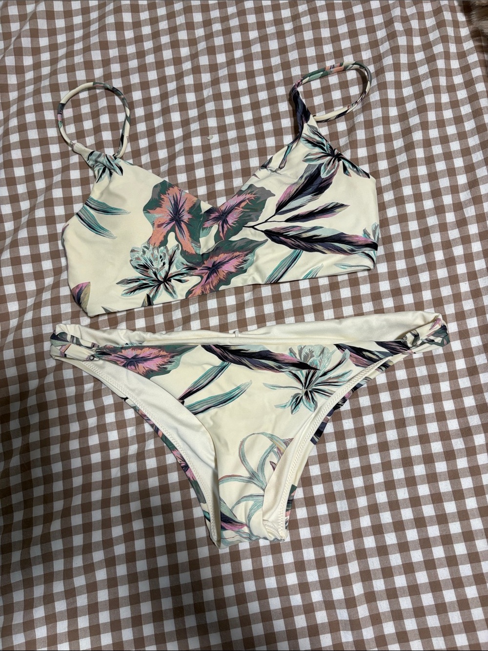 O'Neill Cream Floral Print Women's Bikini Set